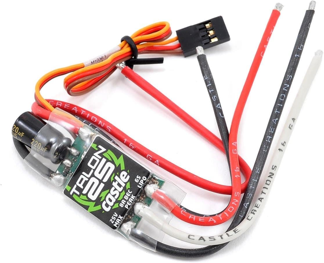 Castle Creations Talon 25-Amp 25V ESC with 8-Amp BEC CSE010012800 Speed Controls Aircraft