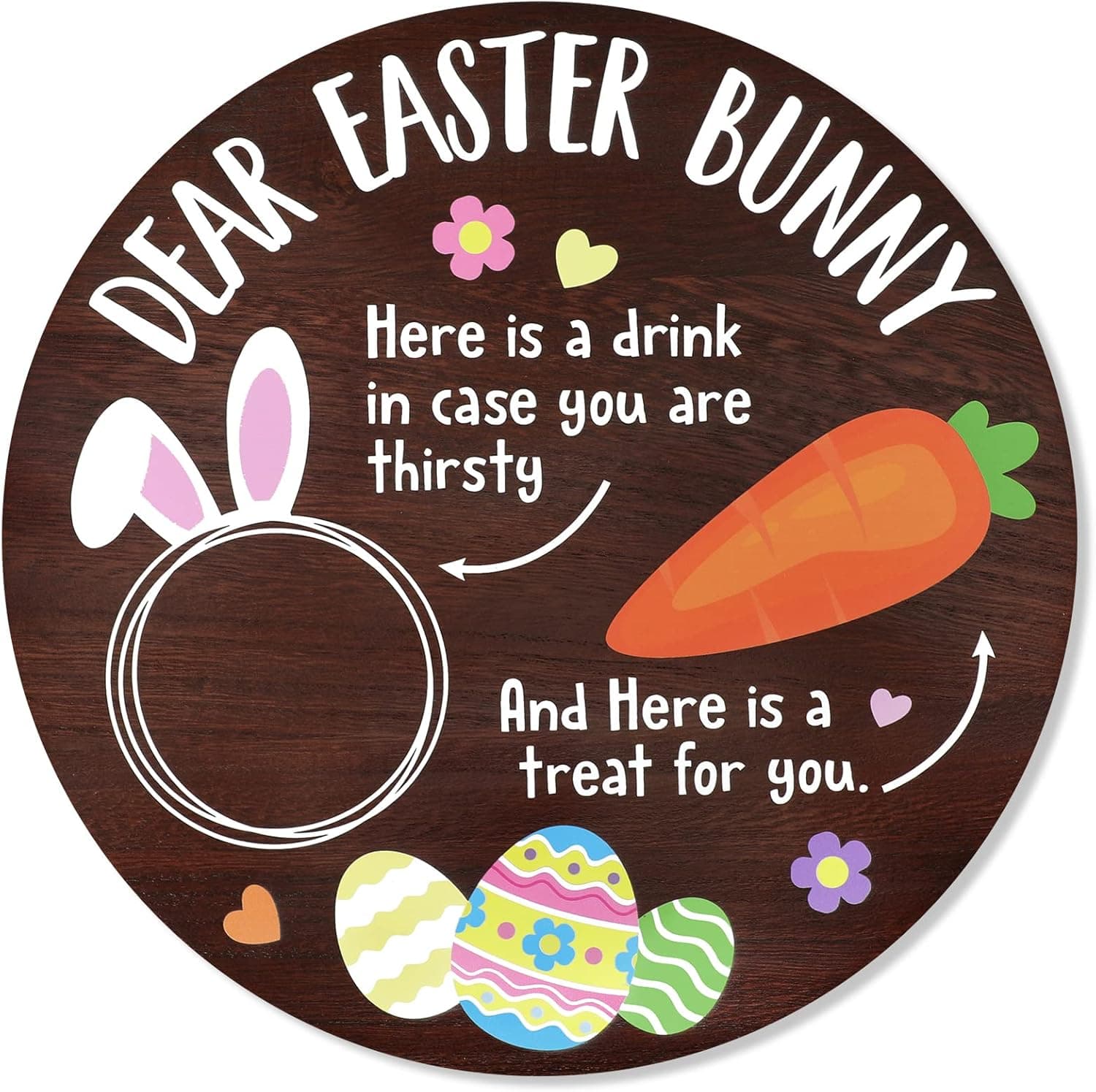 Easter Bunny Tray Carrot and Treat Tray Easter Cookie Plate Snack Serving Tray Cutting Board Tray Easter Gifts for Kids Easter Sign Farmhouse Decor