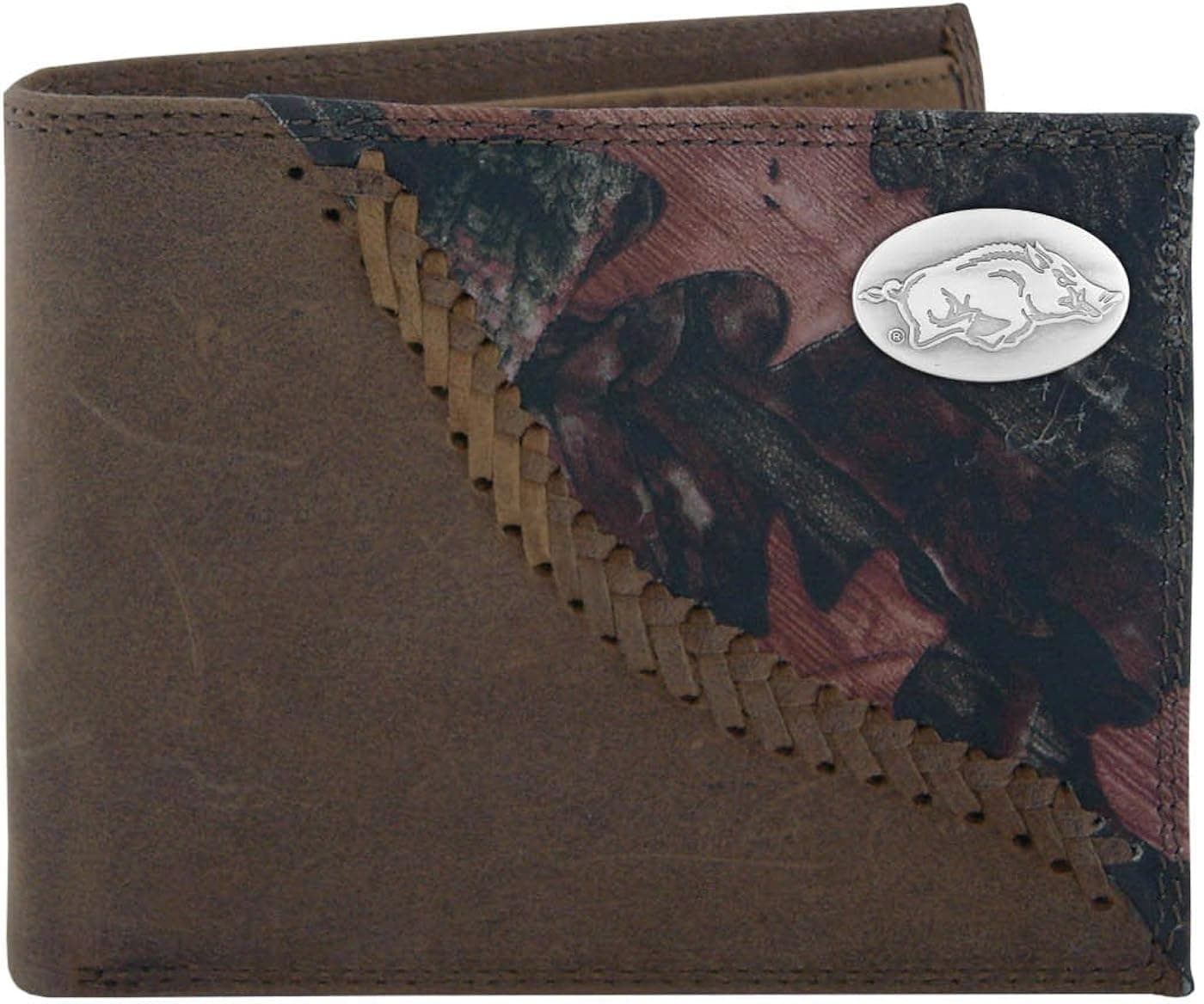 NCAA Arkansas Razorbacks Zep-Pro Bifold Concho Wallet, Camouflage