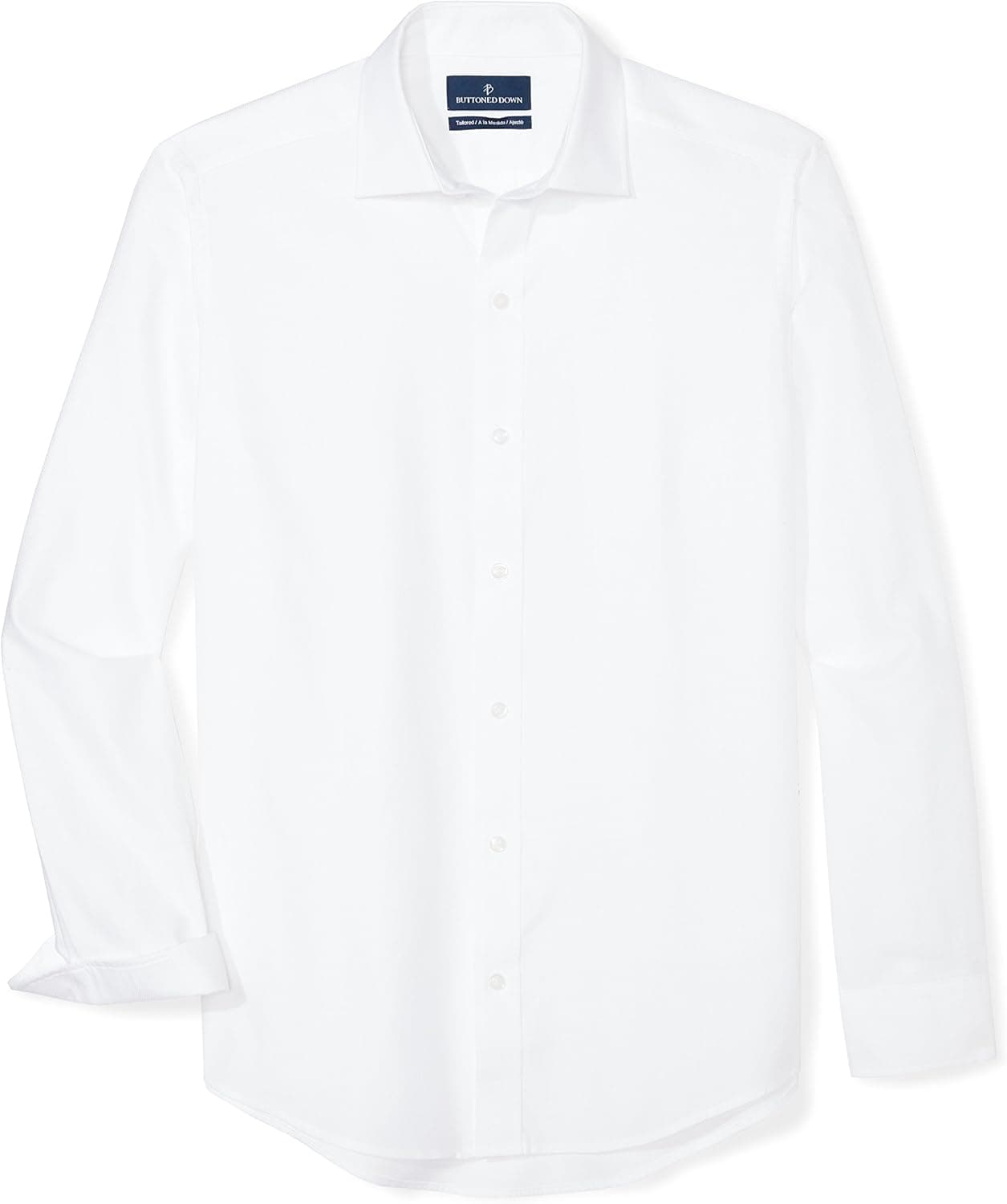 Buttoned Down Men's Tailored Fit Supima Cotton Spread-Collar Dress Casual Shirt