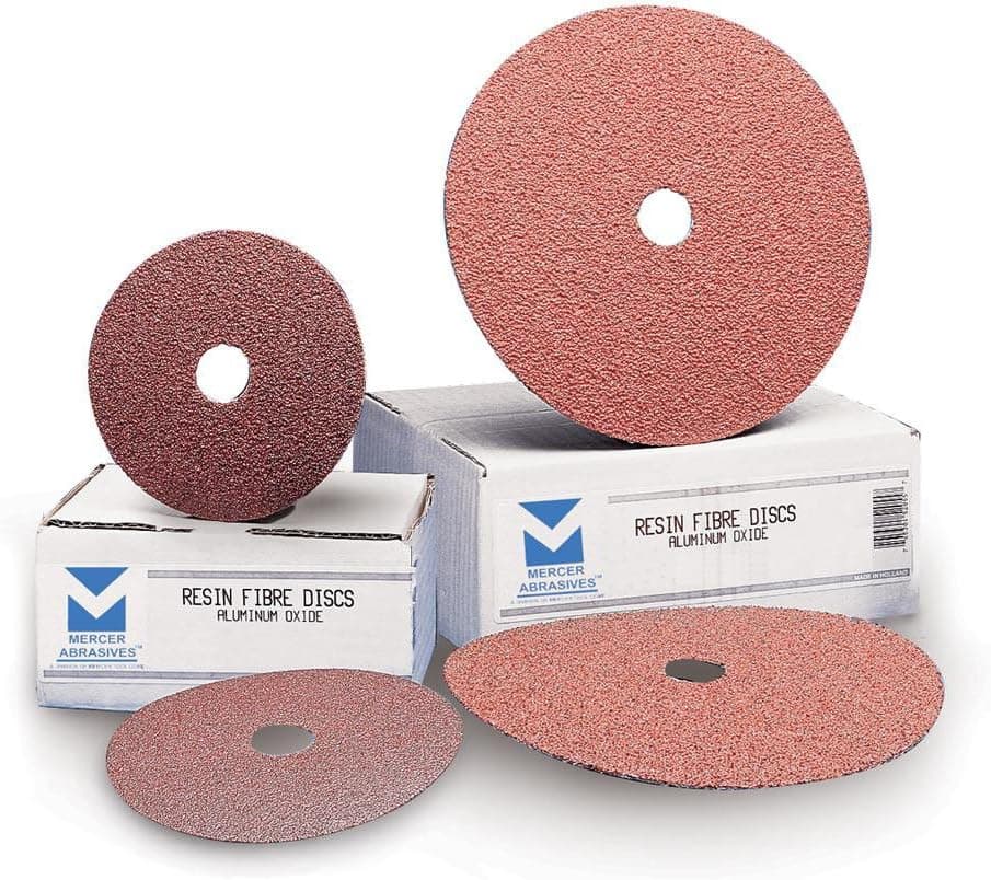 Mercer Abrasives 302120-25 5-Inch by 7/8-Inch Aluminum Oxide Resin Fibre Discs, 120 Grit, 25-Pack