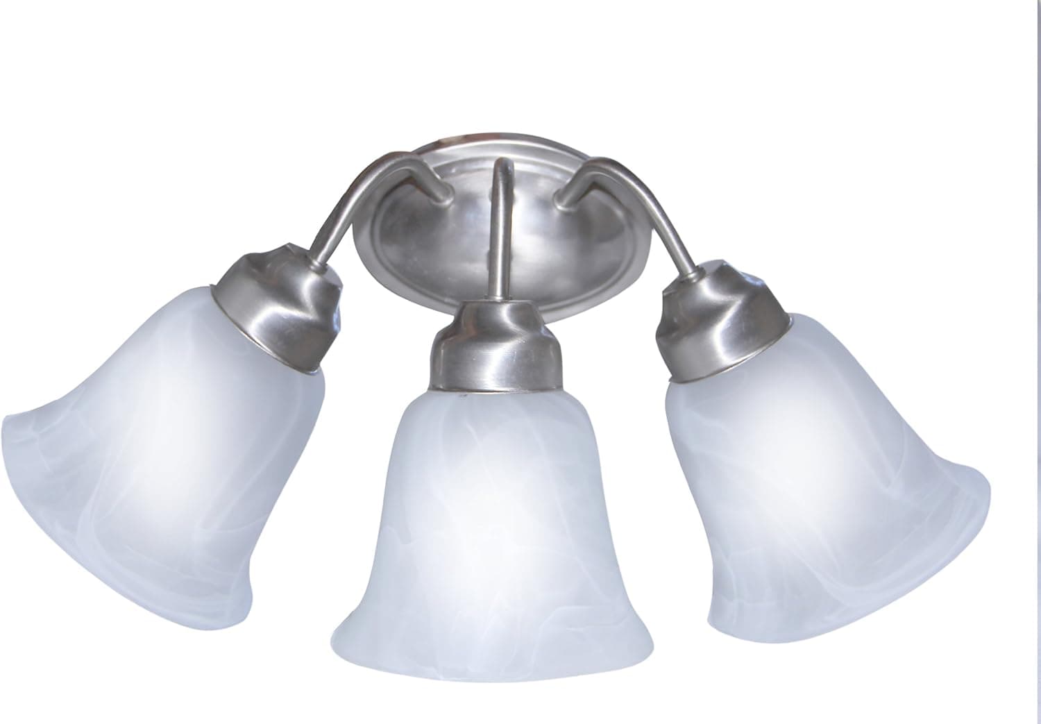 Trans Globe Imports 3106 BN Traditional Three Light Vanity Bar from Majestic Collection in Pewter, Nickel, Silver Finish, 8.50 inches