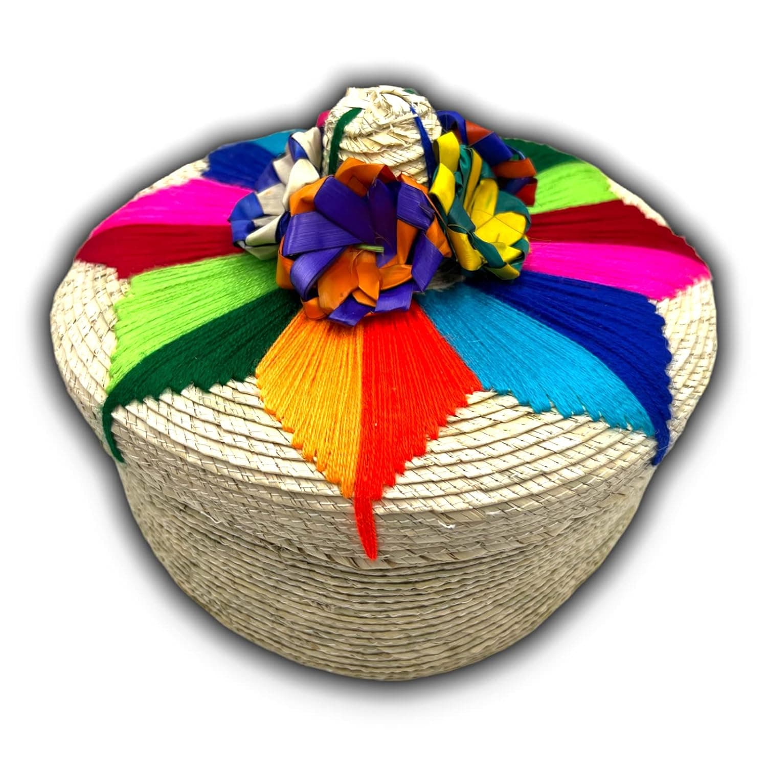 Amantoli - Mexican 100% Handwoven |1 Large Tortilla Baskets | Mexican Handcrafted Tortilla Warmer |Tortillero de Palma Hecho en Mexico | Palm Straw Mexican Tortilla Bowl | Fiesta - Decoration.