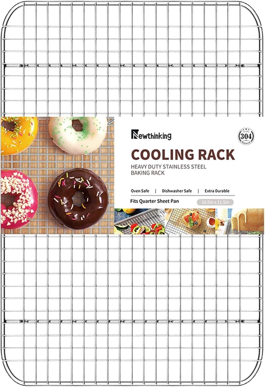 Newthinking Cooling Rack, Stainless Steel Wire Cooling Rack for Baking - 11.5" x 16.5" - Oven Safe Grid Wire Racks for Cooking & Baking