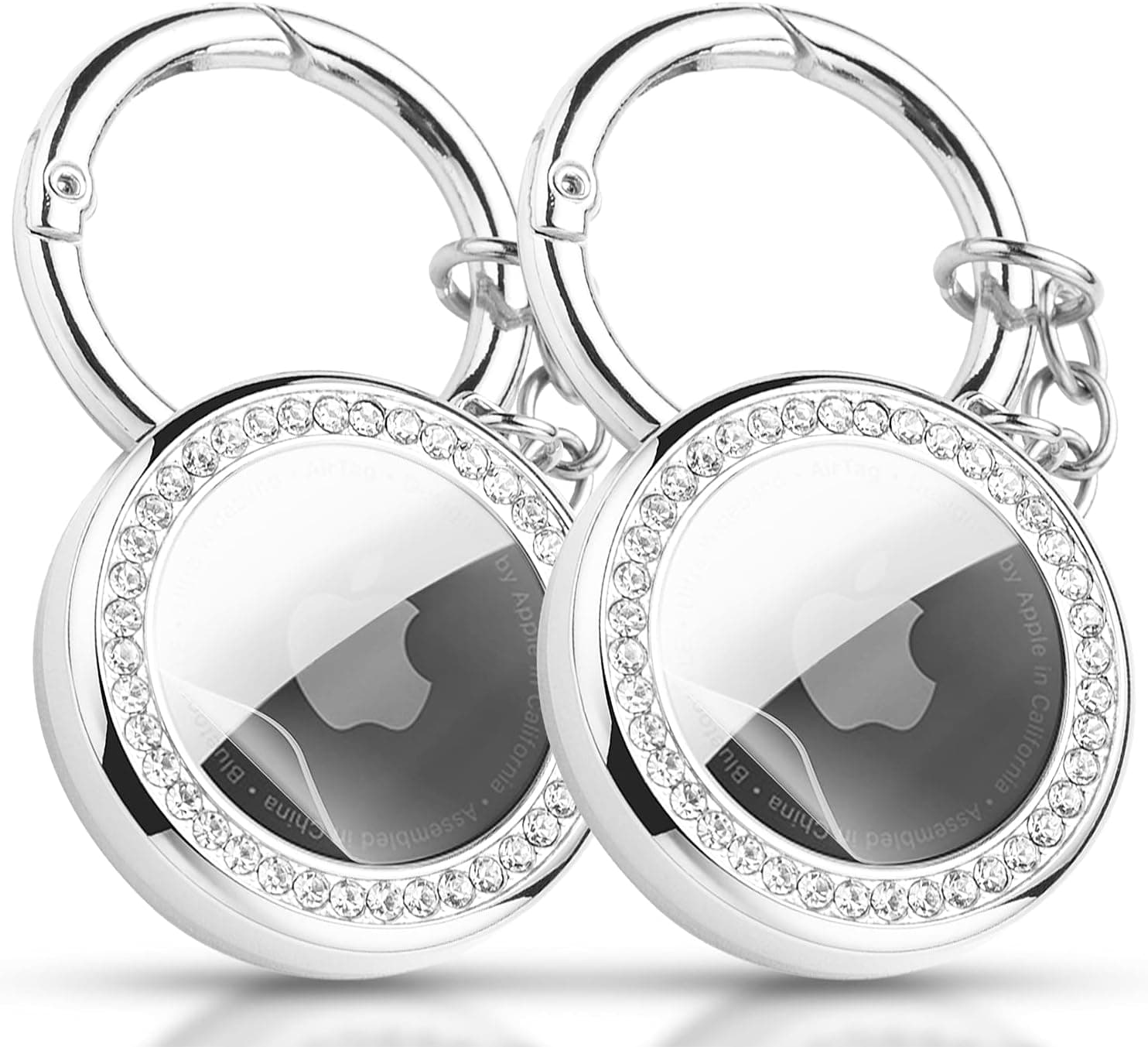 Sloop Keychain Holder Case Compatible for Air Tag GPS Tracker - with Screen Protector - Protect GPS Trackers Against Dust, Scratches, Secure Fit - Attach to Keychains, Bags, Pet Collars & Leash