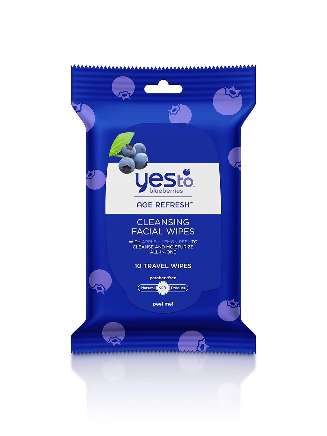 Yes To Blueberries Cleansing Facial Towelette, 8 ct, Travel Size