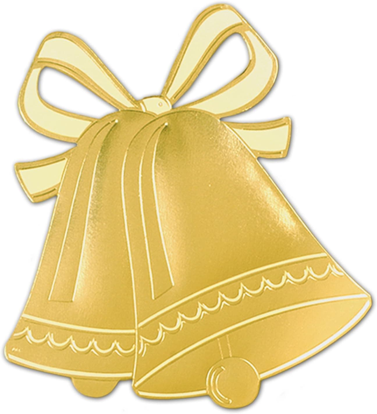 Foil Wedding Bell Silhouette (gold) Party Accessory  (1 count)