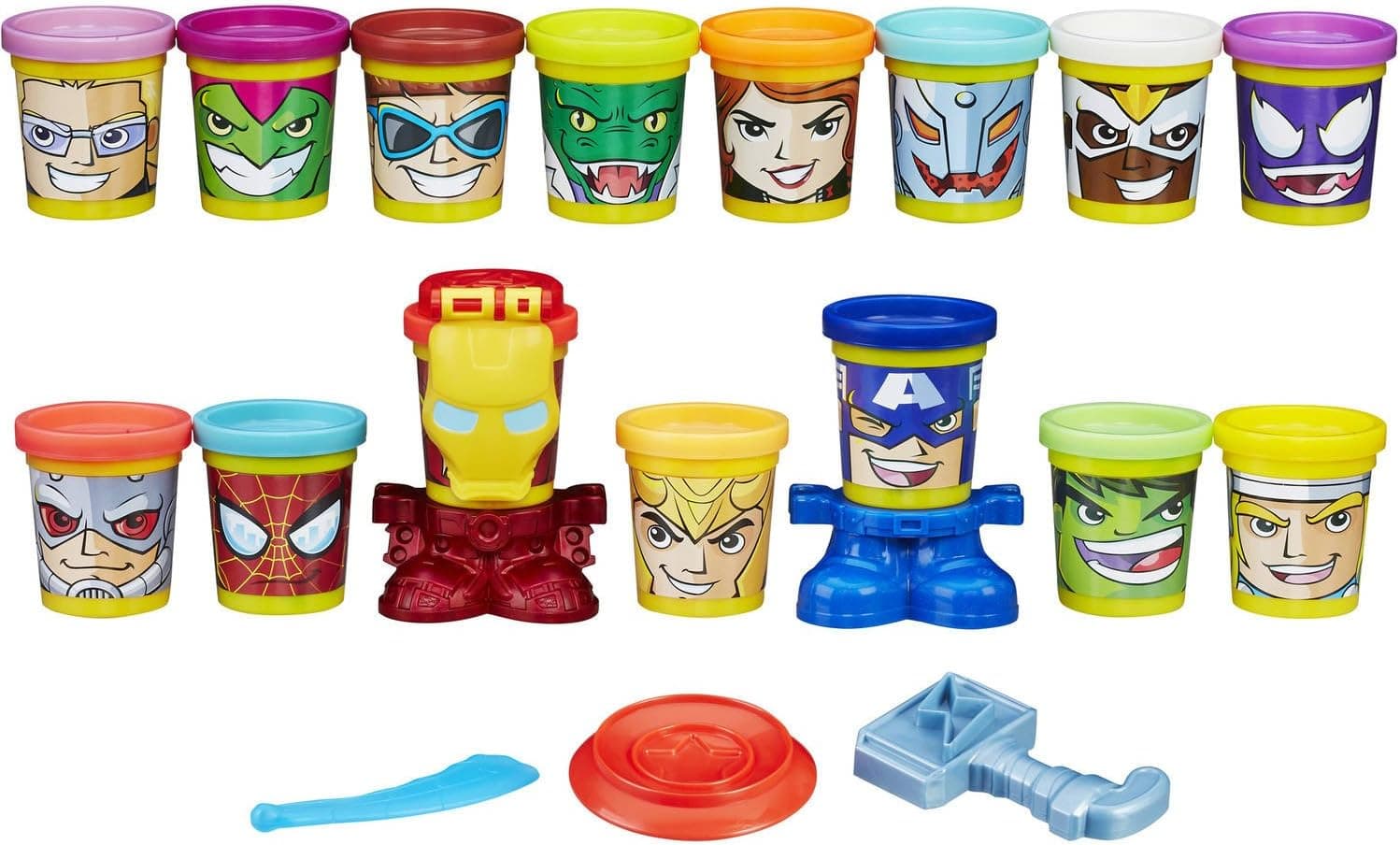 Play-Doh Marvel Super Smash-Up with Can-Heads (15 cans)