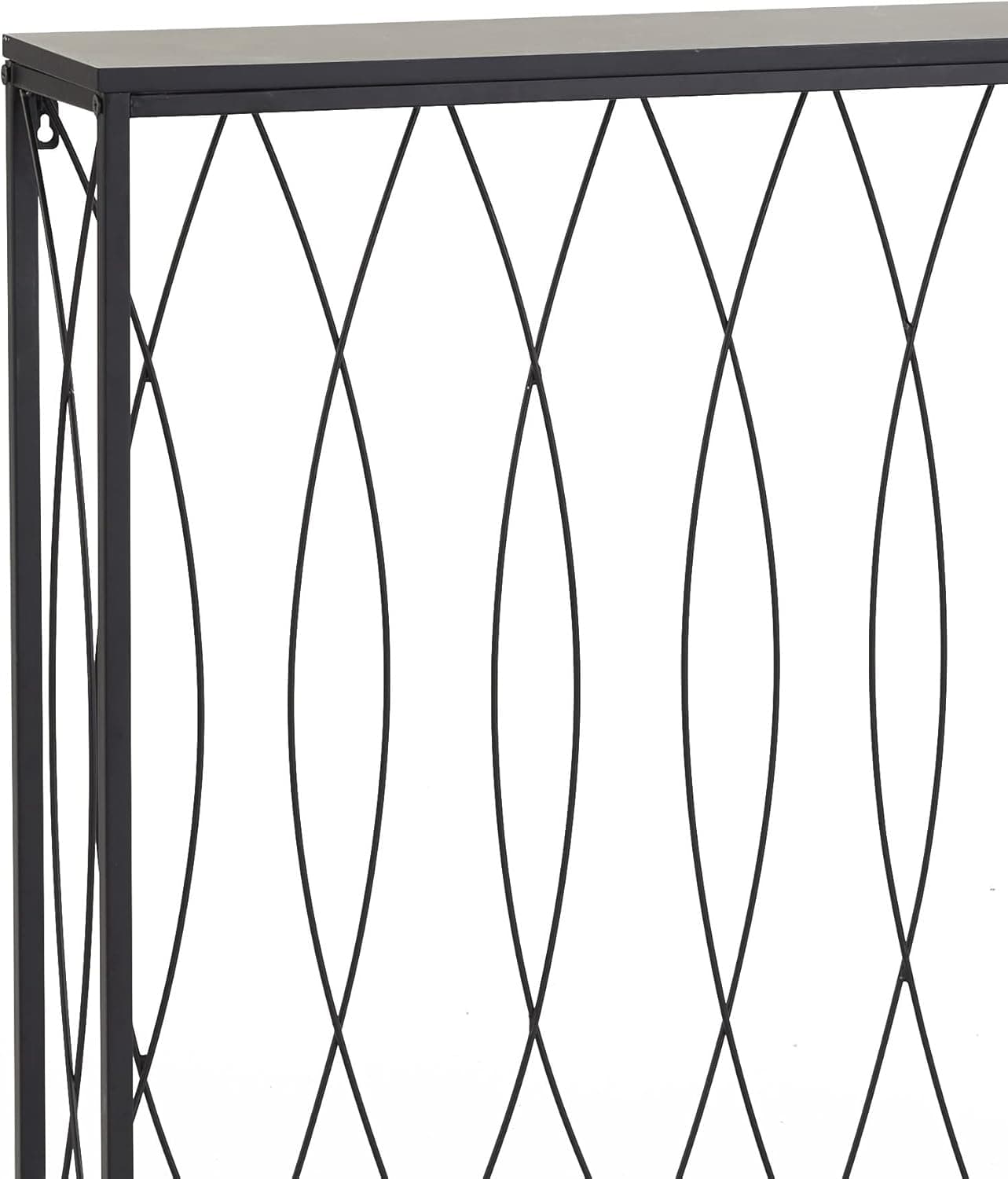 Modern Console Table - Wire Design Furniture for Behind Couch or Entryway - Black
