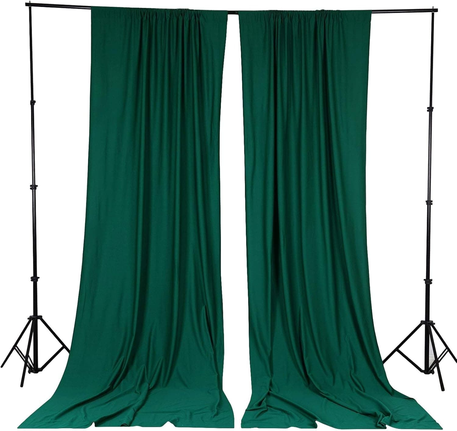 BalsaCircle 10 ft x 10 ft Hunter Green Polyester Photography Backdrop Drapes Curtains Panels - Wedding Decorations Home Party Reception Supplies