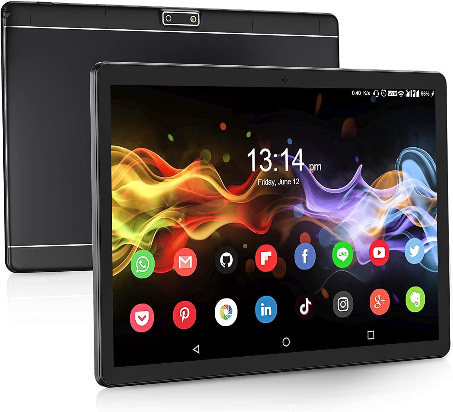 ZONKO Tablet 10.1 Inch, 3G Phablet with Dual Sim Card Slots, Android Tablets with 1280x800 IPS HD Screen, 32 GB Storage, Quad Core Processor, Bluetooth, GPS, FM, WiFi (Black)
