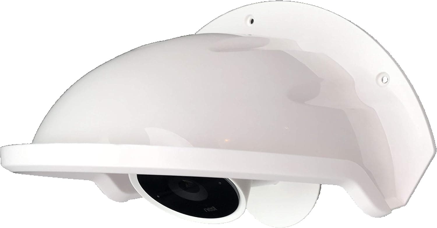 Universal Sun Rain Shade Camera Cover Shield for Nest/Ring/Arlo/Dome/Bullet Outdoor Camera - White
