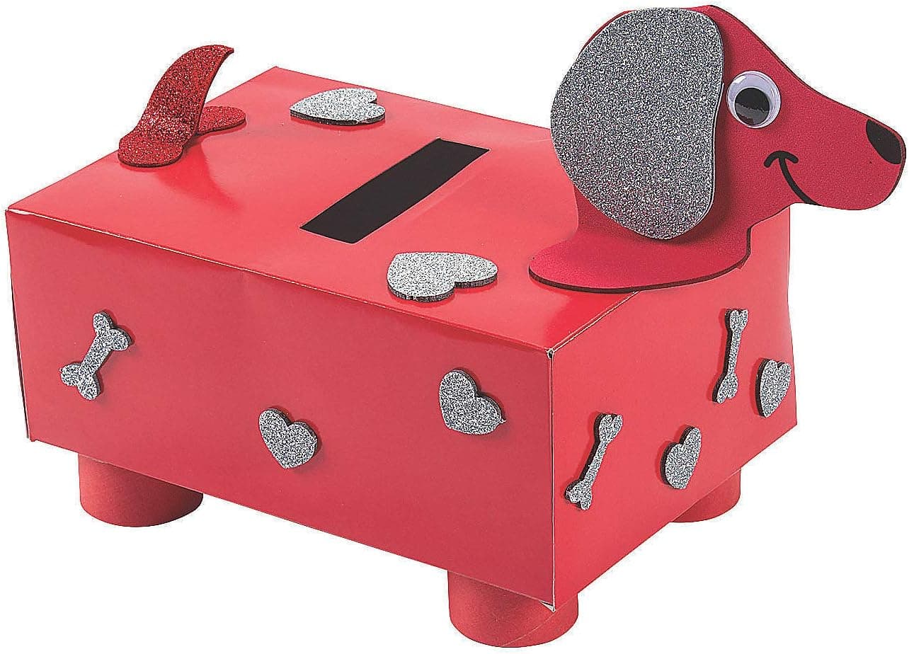 Fun Express Valentine’s Day Puppy Card Holder Box Craft Kit