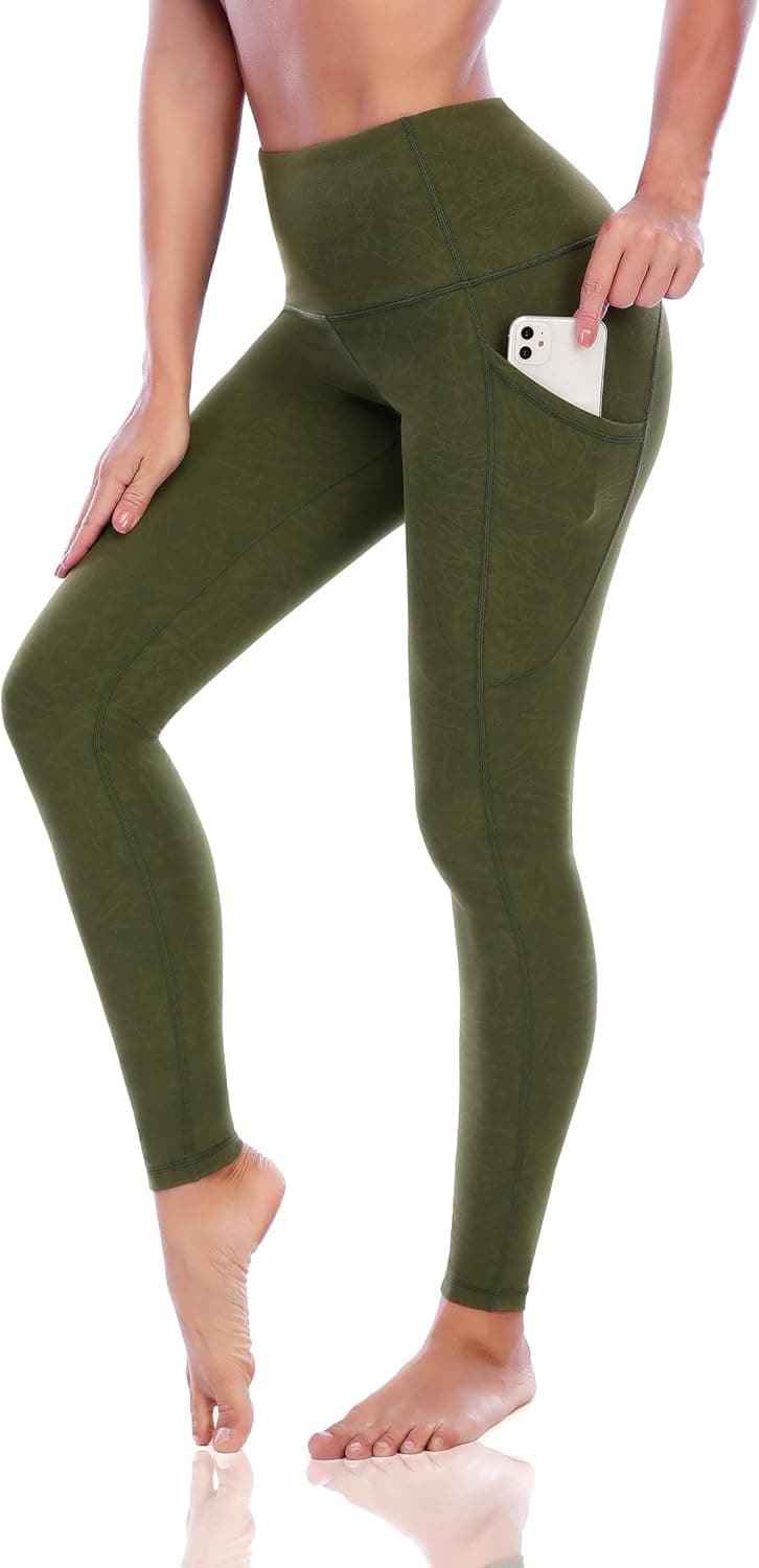 DFDTYCA Leggings for Women Yoga Pants with Pockets High Waisted Athletic Workout Running Cycling Tights