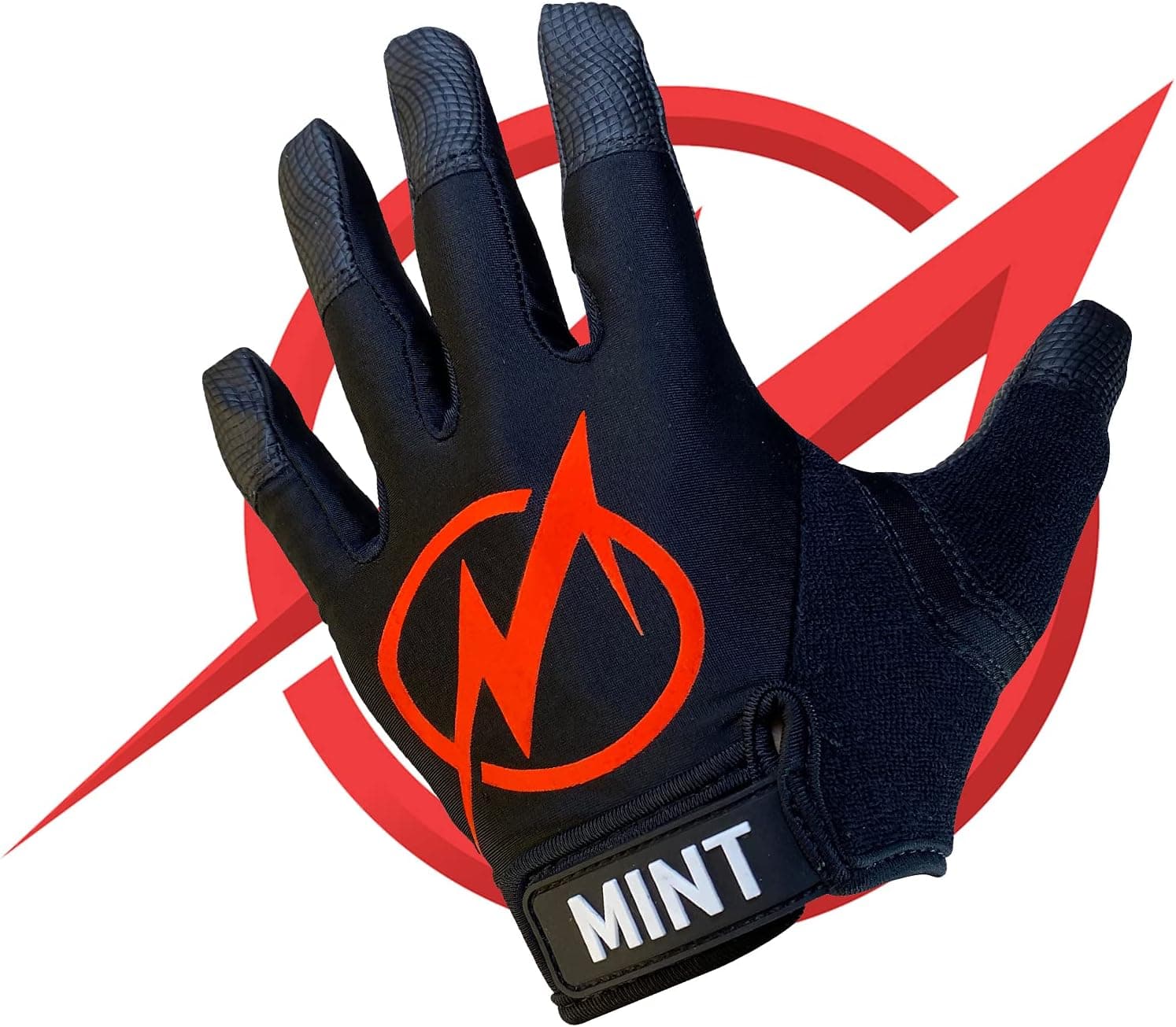 Mint Ultimate - Sports Gloves with Friction Grip, Breathable Gloves for Ultimate Frisbee, Cutter 4 Premium, Small, Black