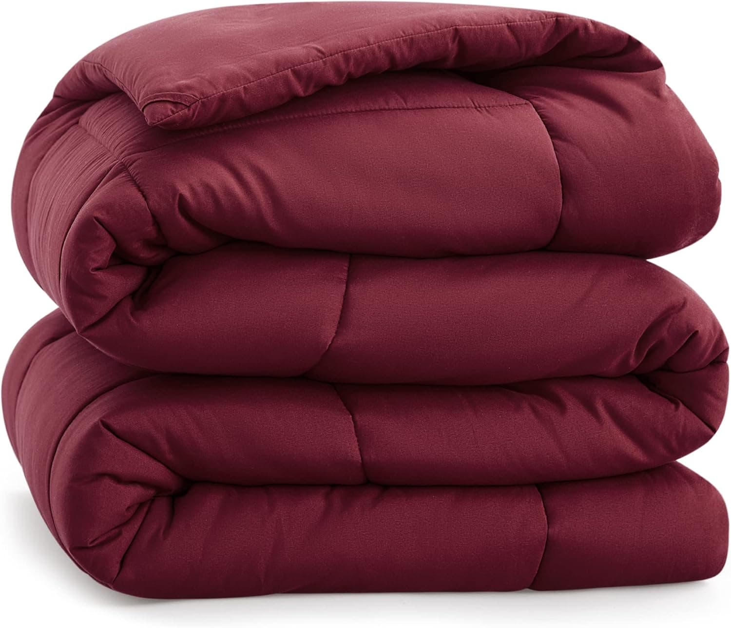 Bedsure Queen Comforter - Quilted Burgundy Comforters Queen Size, All Season Queen Size Bedding Comforter with Corner Tabs