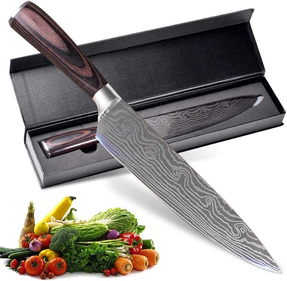 Pro Kitchen Chef's Knife 8 Inch,-Jhwerxcv-A01