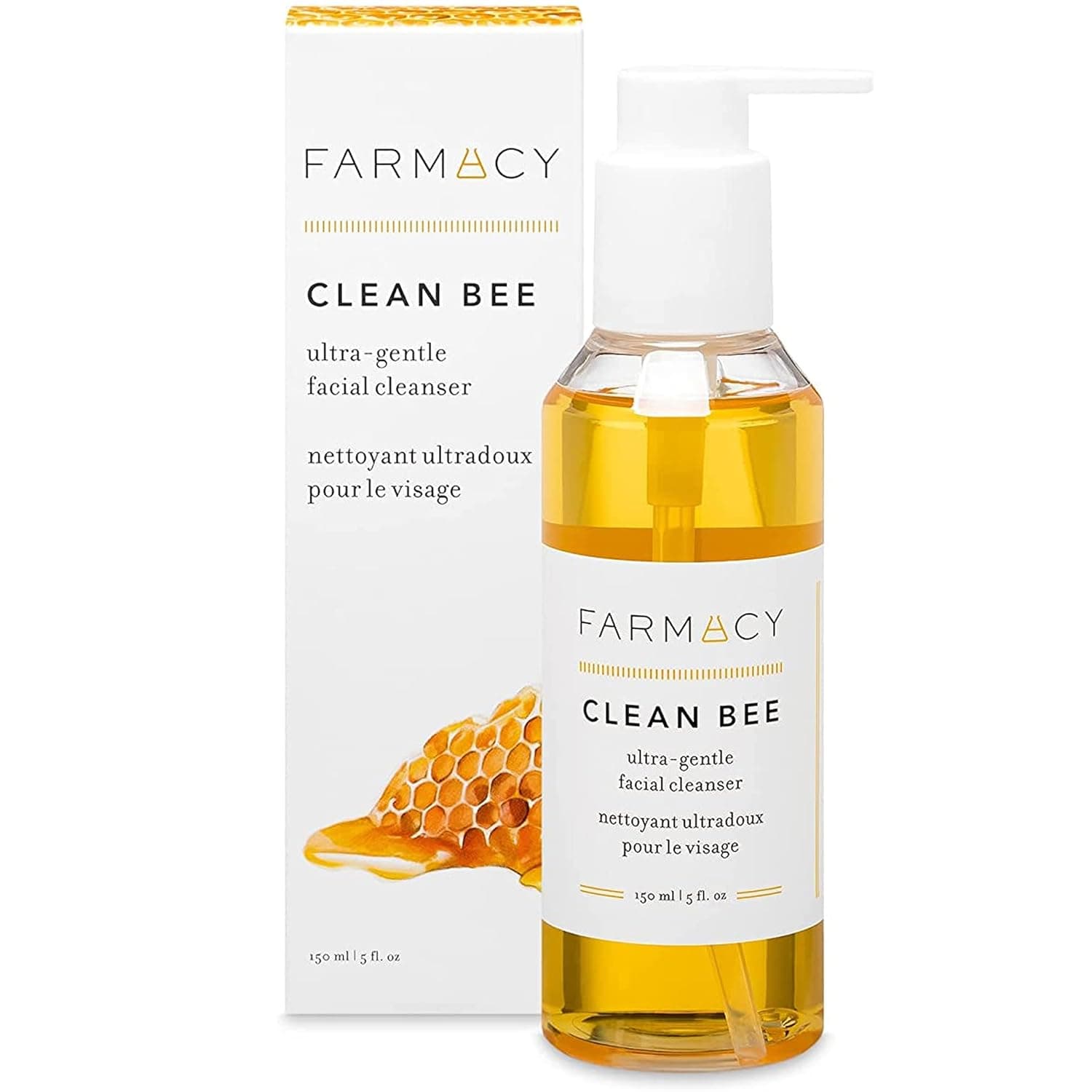 Farmacy Clean Bee Gentle Facial Cleanser - Daily Face Wash & Moisturizer w/Hyaluronic Acid