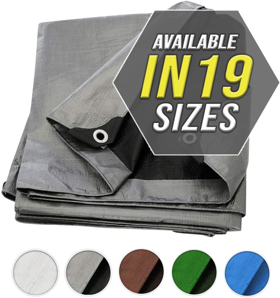 Tarp Cover 10X10 Silver/Black 2-Pack Heavy Duty Thick Material, Waterproof, Great for Tarpaulin Canopy Tent, Boat, RV Or Pool Cover!!