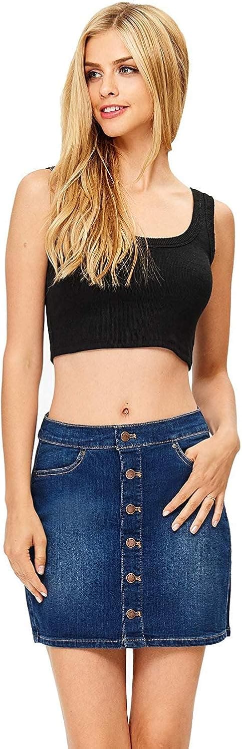 Judy Blue Women's Blue Flare Capri Bermuda Shorts Stretch Denim Jeans
