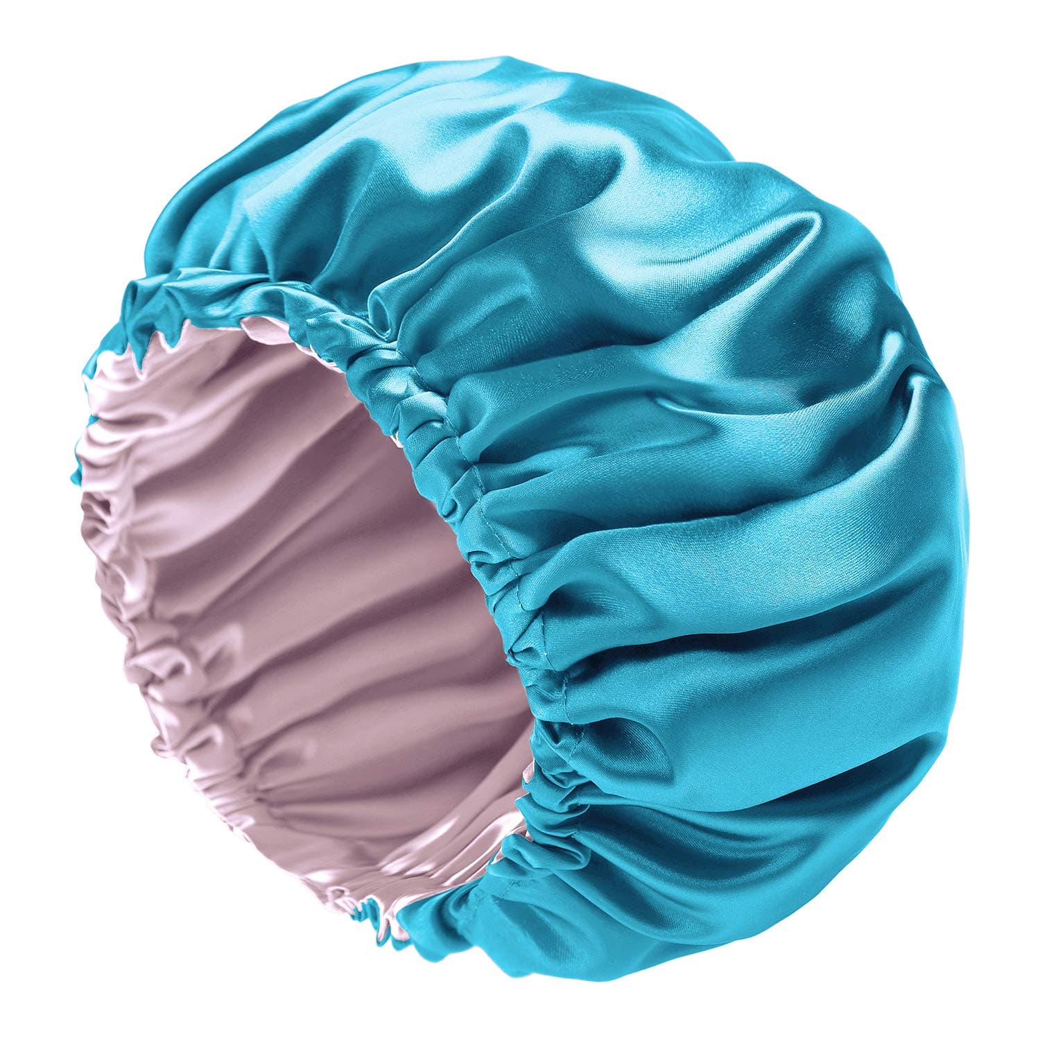 Kite kiss Satin Bonnet Sleep Bonnet Cap, Double Layer Silk Bonnet, Reversible, Adjustable Satin Cap for Sleeping Hair Bonnet (Blue)