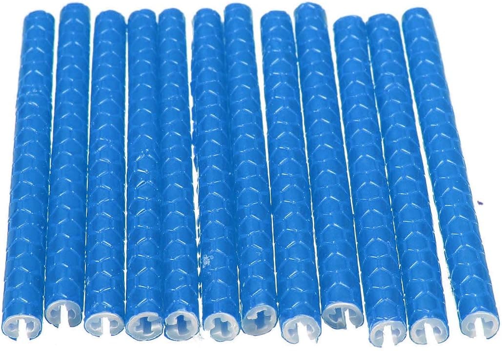 12 PCS Bicycle Wheel Spoke Reflector Reflective Safety Bicycle Bike Wheel Rim Mount Clip Tube Warning Strip Green (blue)