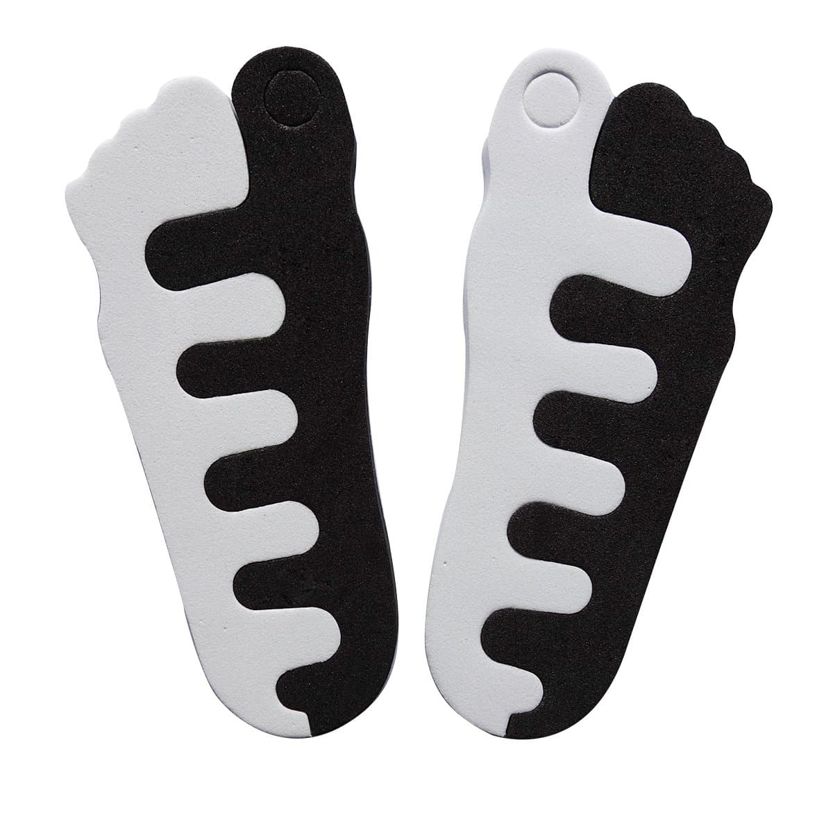 FullGold Beauty Smoer Design Nail Art Sponge Foam Toe Separators, Soft Two pcs Tone Toe Spacers, Great Toe Cushions,Pedicure Manicure Tool (black&white)