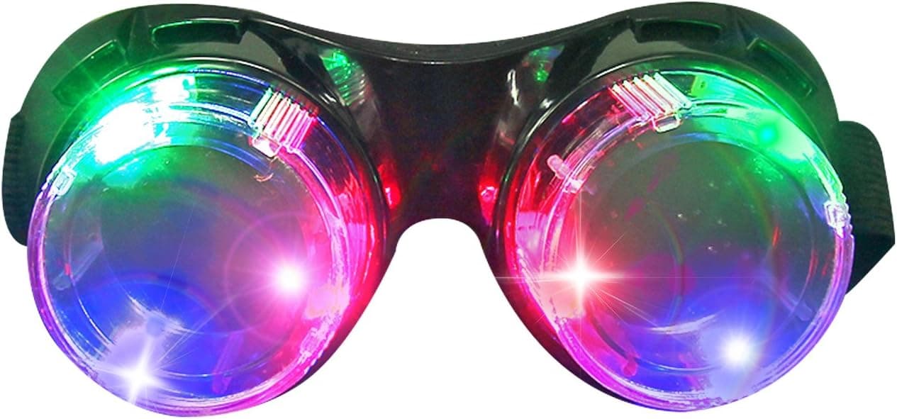 DX DA XIN LED Light up Goggles Glasses Mad Kids Scientist Goggles Costume Retro Steampunk Rave Goggles for Kids Boys Girls Adults
