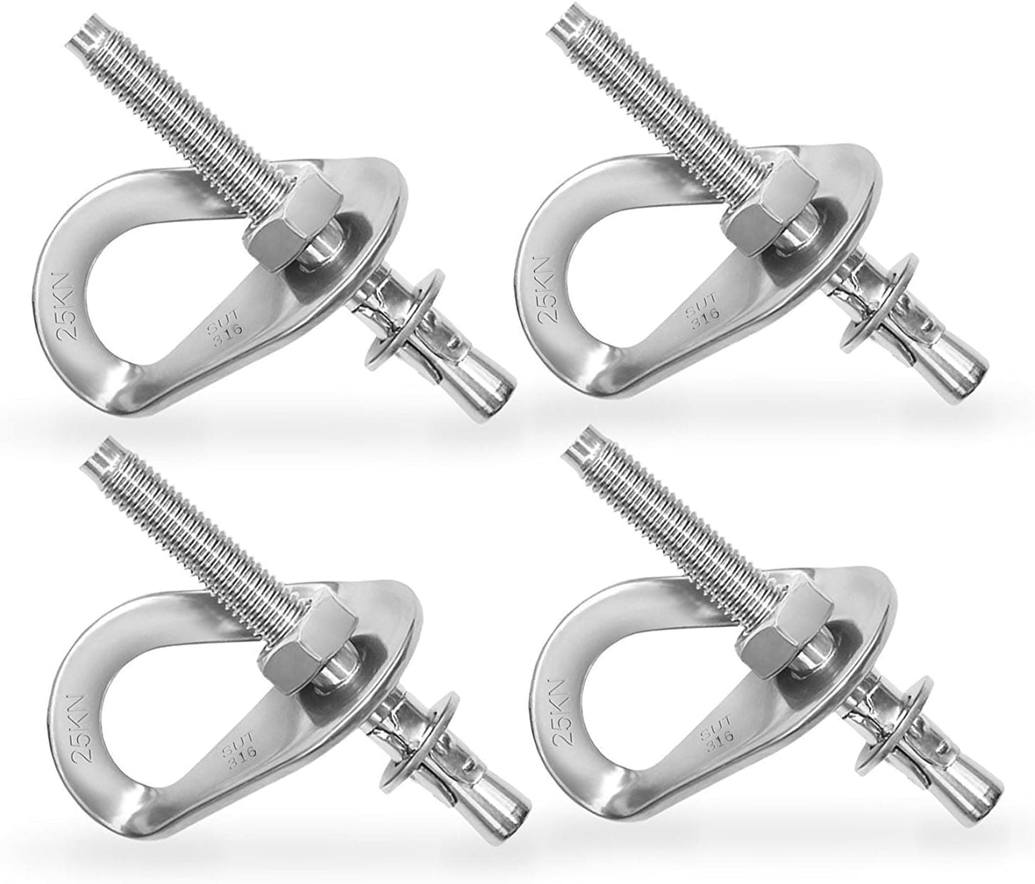 NewDoar 316 Stainless Steel Ring Chain Bolt Hanger Safe Rock Climbing Hangers