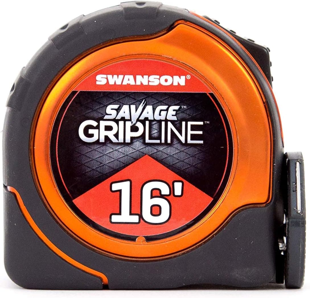 Swanson Tool SVGL16M1 16-Feet Magnetic Savage Grip Line Tape Measure