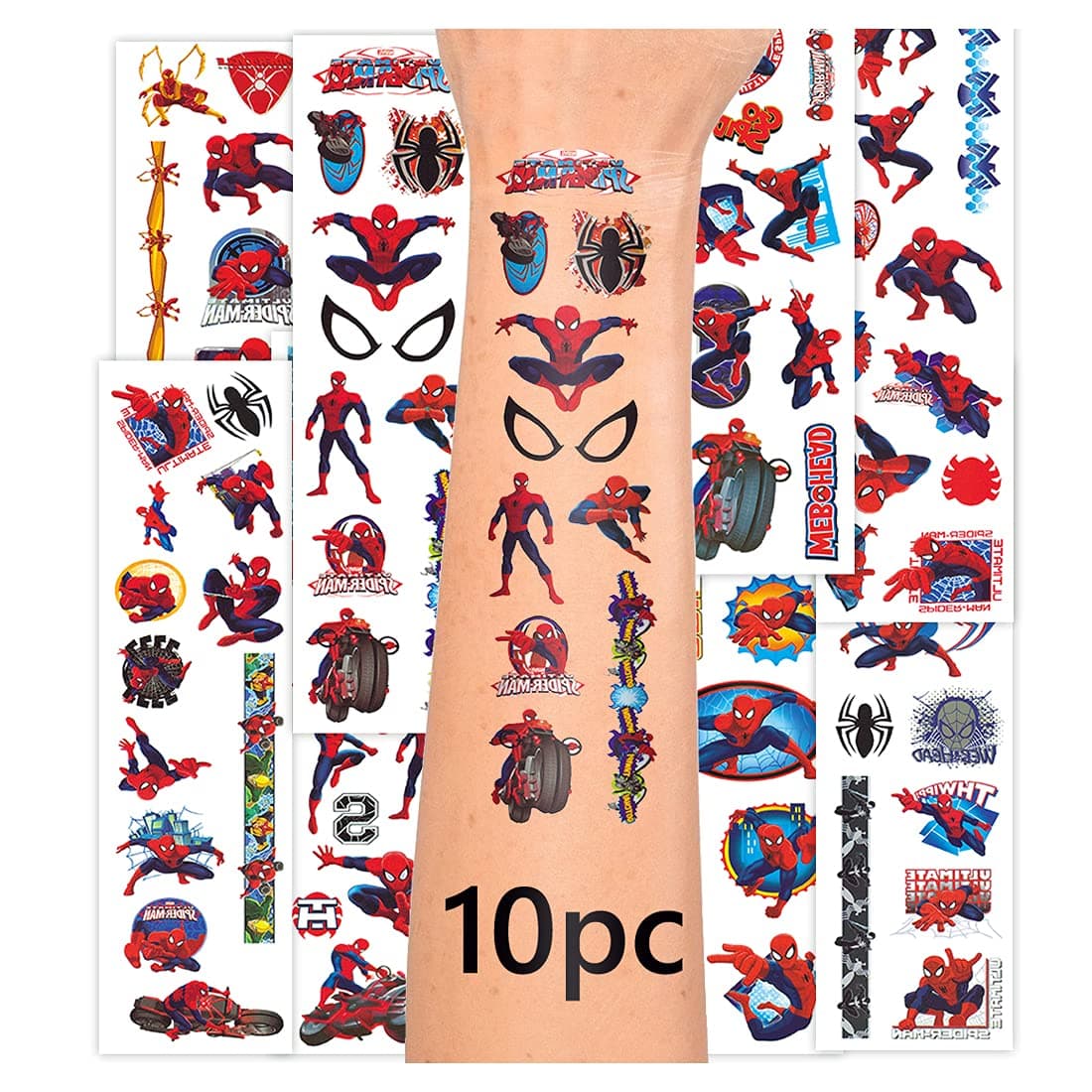 GODSON Fake Tattoos 10sheets Temporary Tattoos Kit for Kids Boys Adults Birthday Party Supplies in Toys and Games