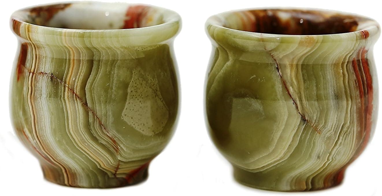 Shot Glasses Sake Cups Green Onyx Handmade Marble Tequila Shots Glass - Double Shot Glasses - Wine champagne Glass For Home Bar Small Shot