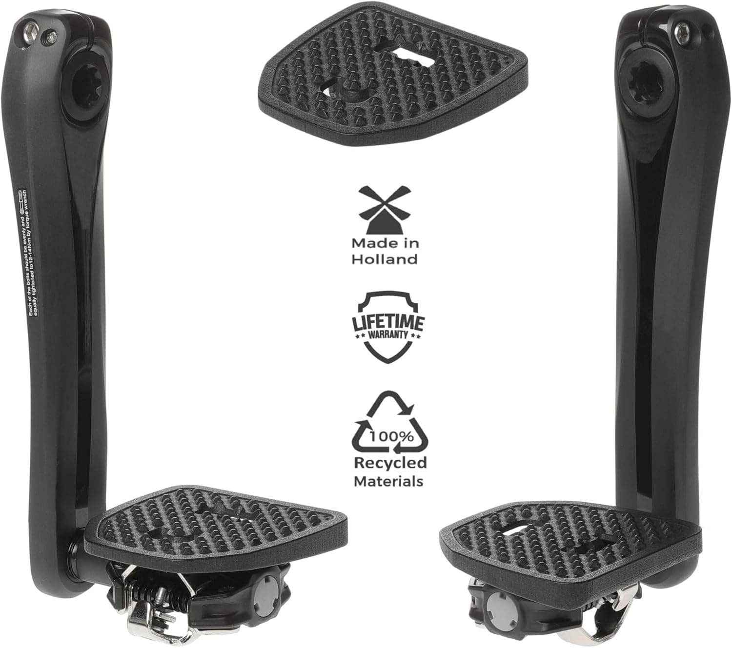 PP Pedal Plate | SPDX | Adapter compatible with Shimano SPD and Look X-Track clipless MTB pedals | Converts clipless into flat pedals | No cleats needed | Adding grip and comfort