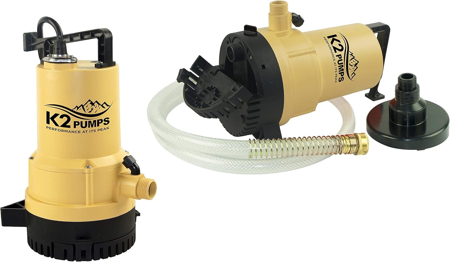 K2 Pumps UTM02501K 1/4 HP Duo 2-in-1, Thermoplastic Submersible Utility Pump and Transfer Pump