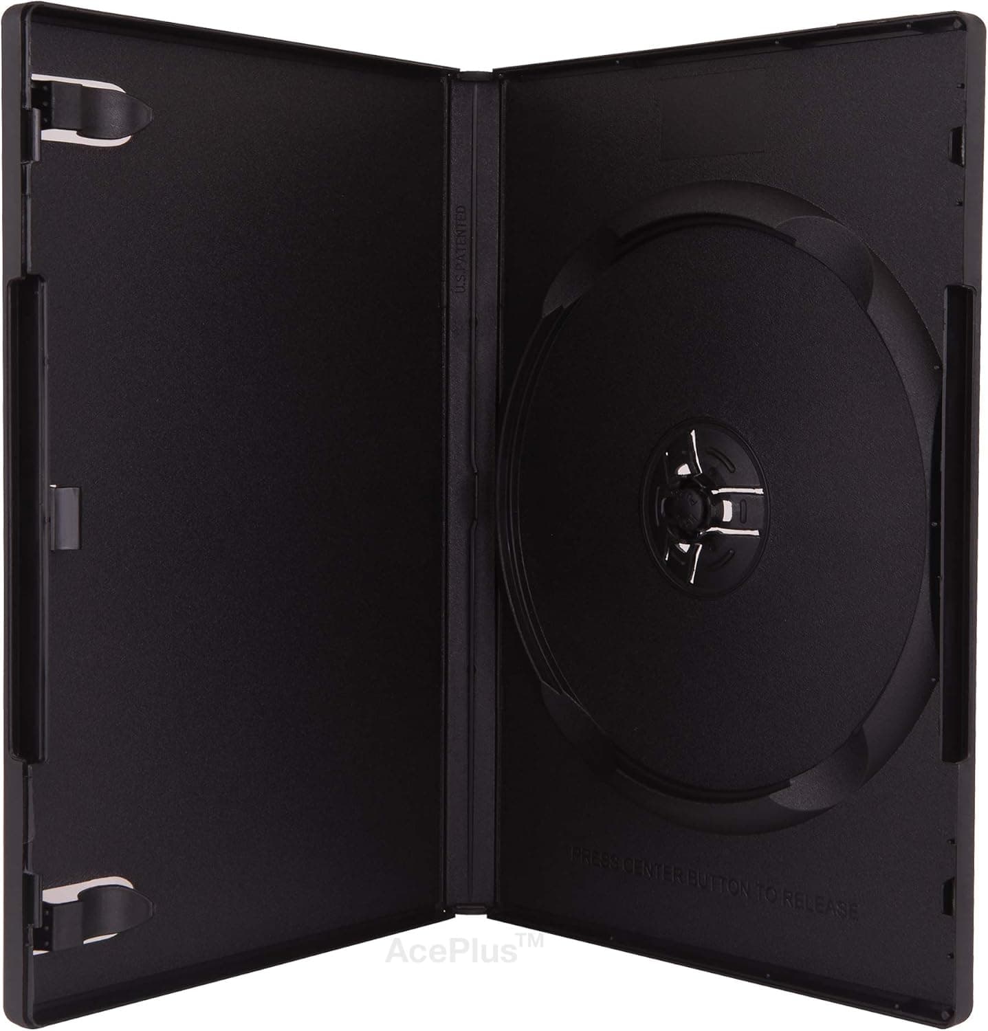 AcePlus Standard DVD Case 14mm Black Single with Wrap Around Clear Sleeve (10-Pack)
