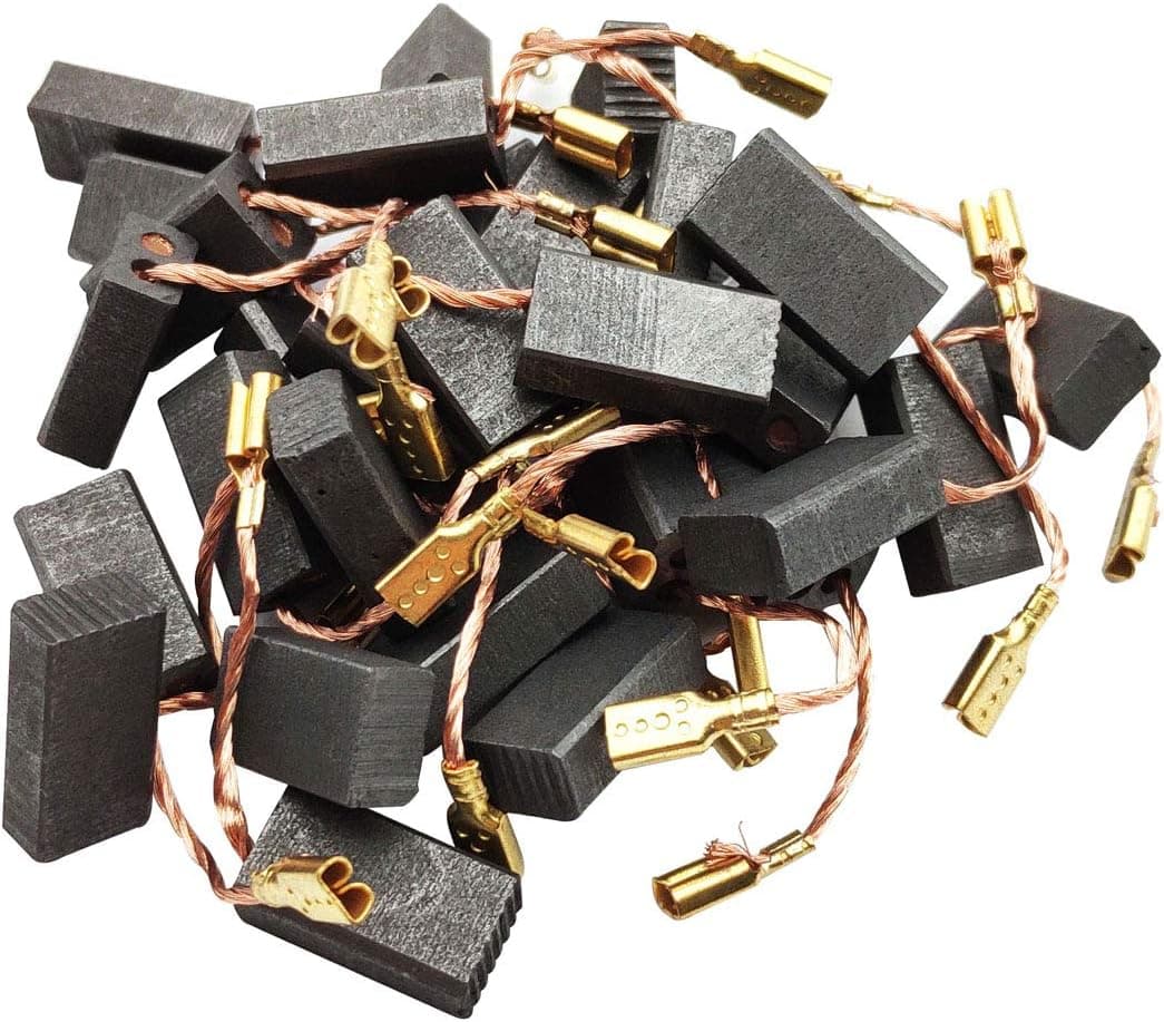 Sipery 30Pcs Motor Carbon Brush 5x8x15mm Angle Grinder Carbon Brushes 6-100(86#) Replacement Generic Electric Motor Power Tool Part