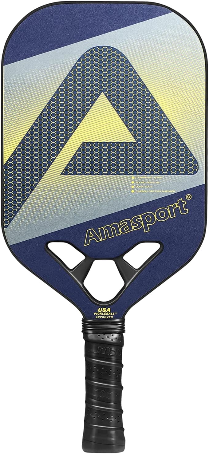 Matrix Pickleball Paddle Explore 002 - Graphite Textured Surface - Diamond Cutting Air Dynamic Throat Pickleball Elongated Rackets with Large Sweet Spot, More Power & Reach
