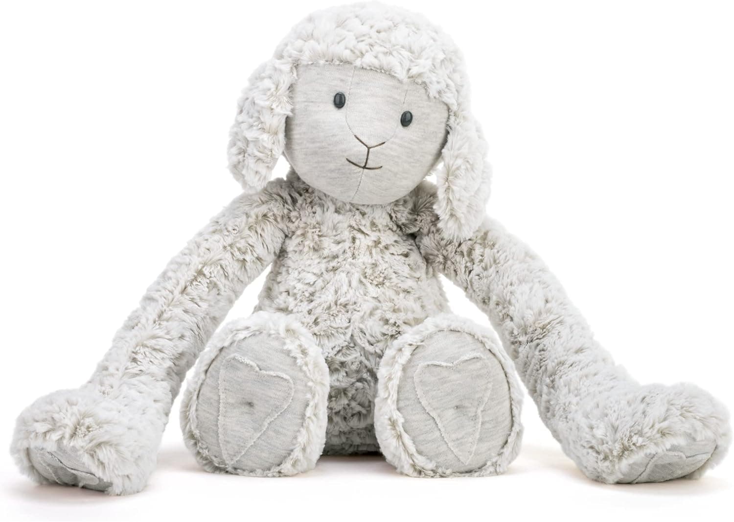 DEMDACO Heartful Hugs Lamb White 17.5 Inch Weighted Childrens Plush Stuffed Animal