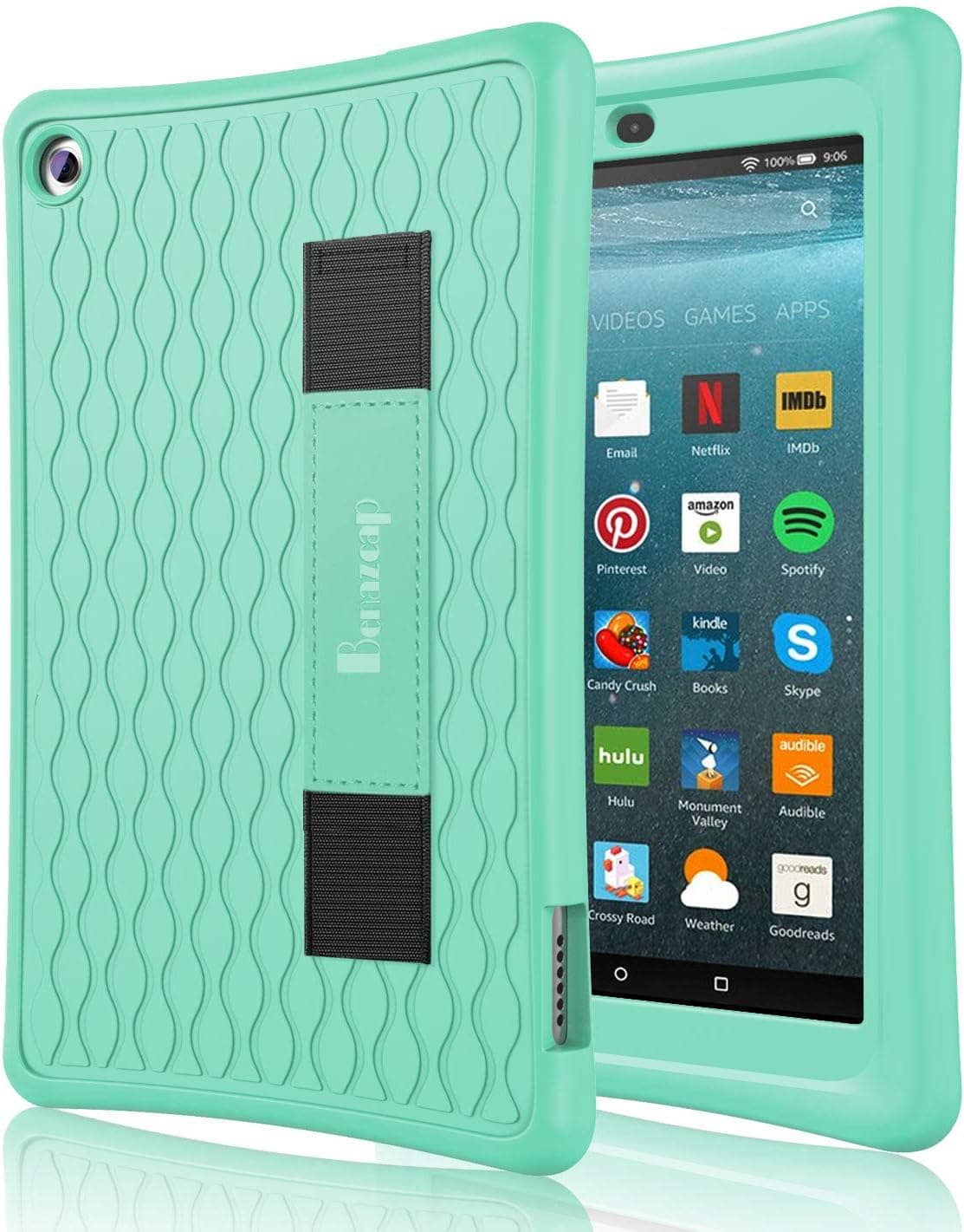 Benazcap Silicone Case for Newest 7 Inch 2019 - Shockproof Slim Kids Friendly Protective Cover for 7 Inch Tablet (ONLY for 9th Generation 2019),Olive