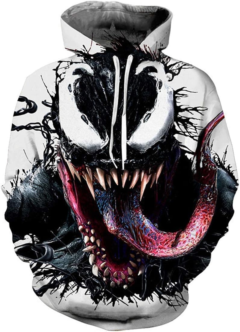 Pandolah Men's Fashion Athletic Sweatshirts Animal 3D Printed Hoodies