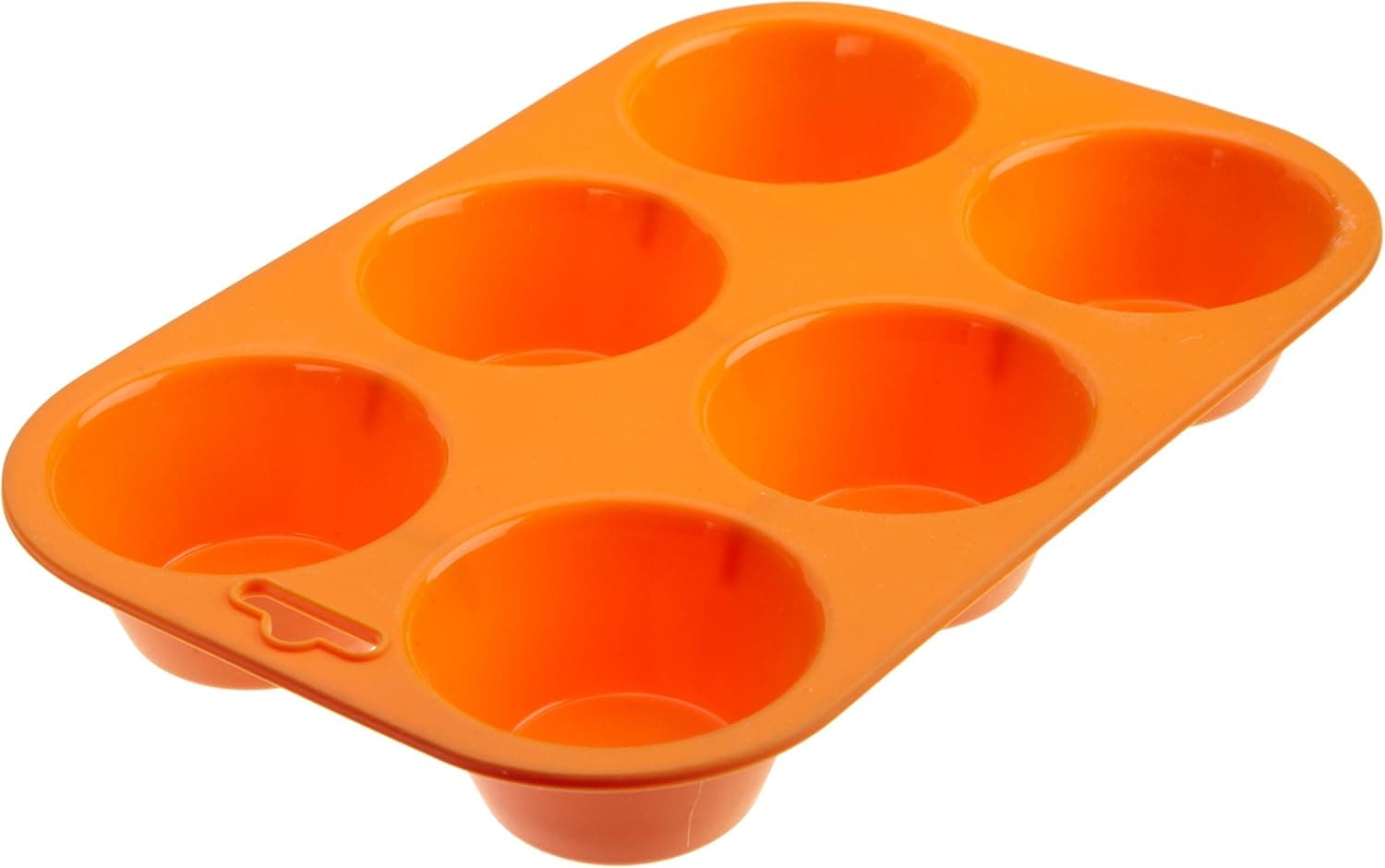 Casabella Silicone 6-Cup Standard Muffin Pan, Orange by Casabella