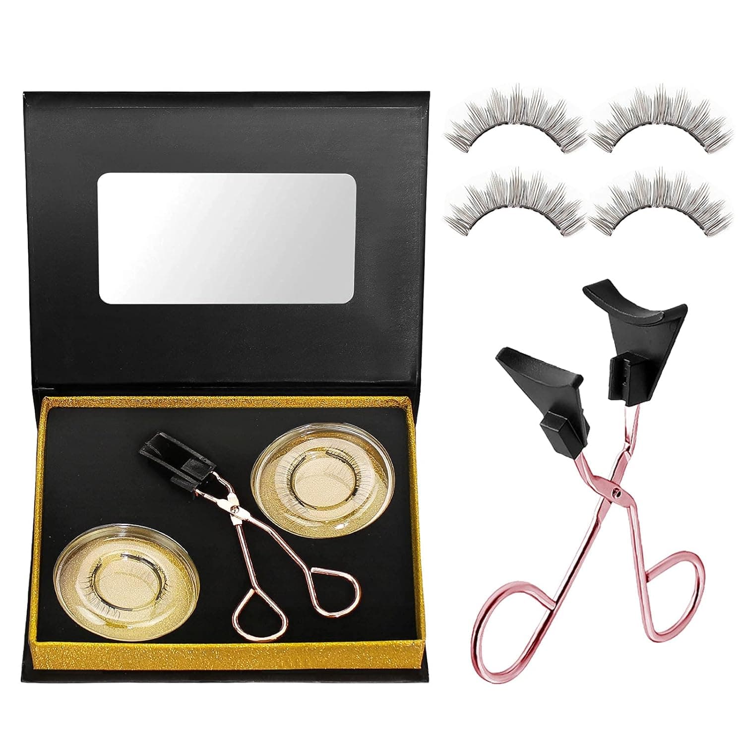 Magnetic Eyelashes, Magnetic Eyelashes Natural Looking set, Glue-free Magnetic Eyelashes Clip with Soft Magnetic Eyelashes, Reusable and Easy to Wear
