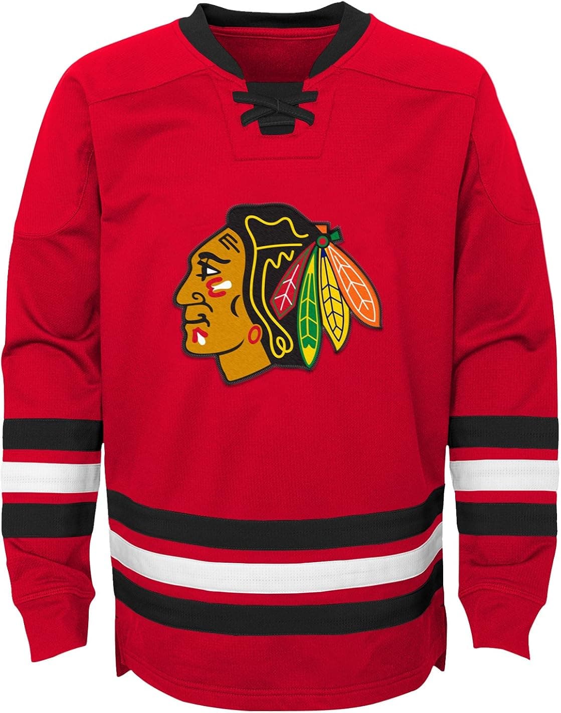 NHL Chicago Blackhawks Boys Outerstuff "Classic" Hockey Crew, Team Color, Youth Large (12-14)