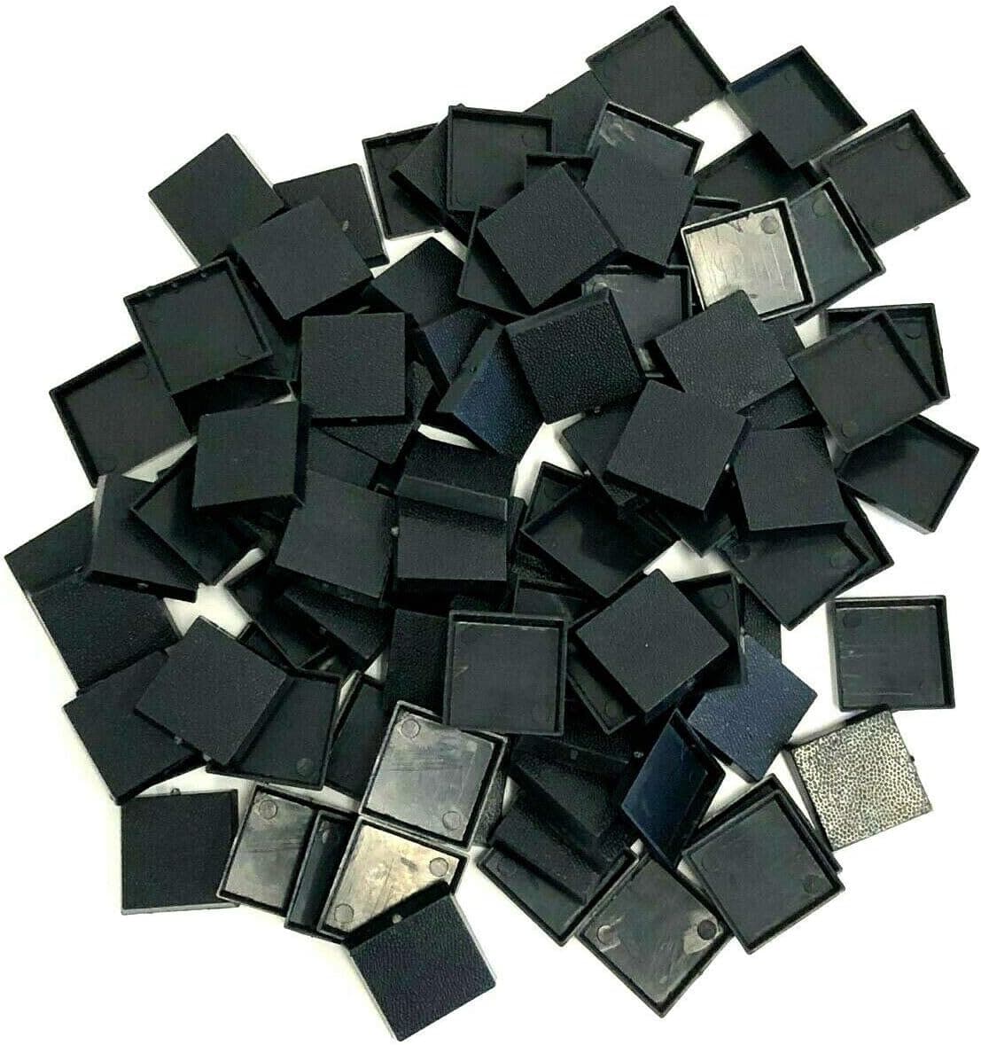 Lot of 100 Warhammer Fantasy 25mm Square Bases Saurus Orc Chaos Wargame Bitz