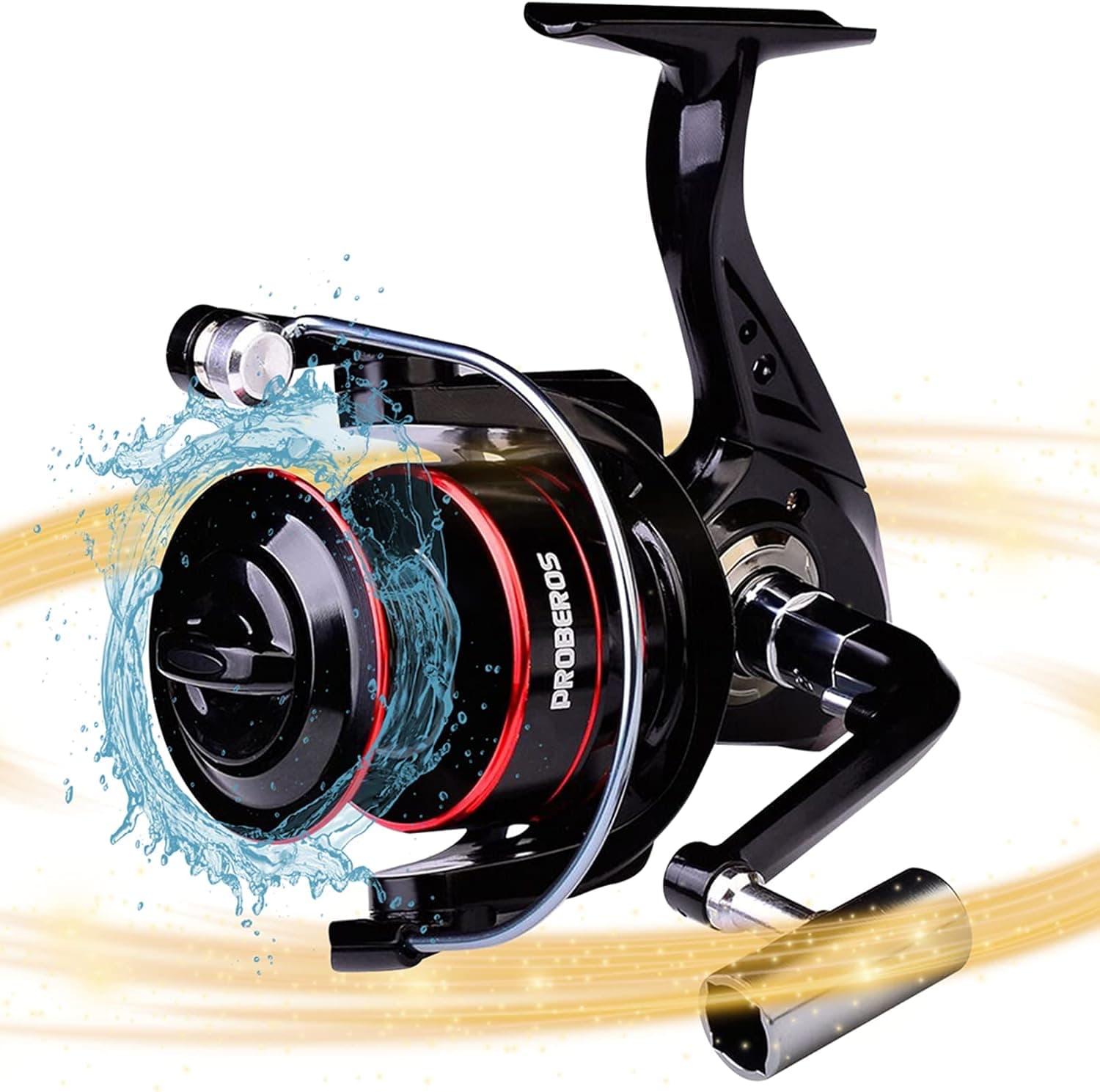 DAMIDEL Ultra Smooth Powerful Metal Frame Fishing Reel,12 +1 Smooth/Mute/Stainless Bearings .Balanced, Lightweight, Large-Capacity Line Capacity Freshwater and Saltwater Spinning Fishing Wheels(2000)