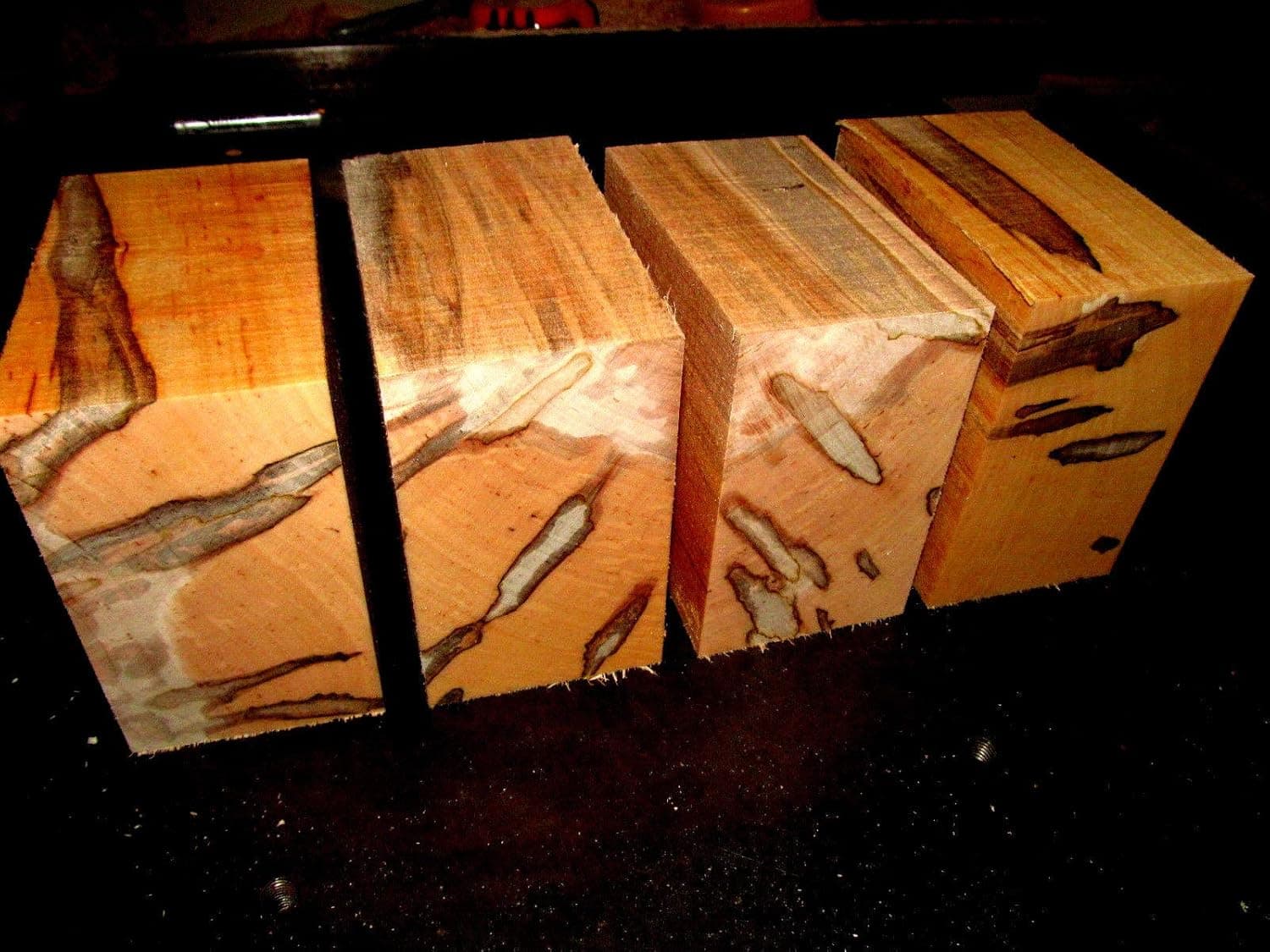 Ambrosia Maple Kiln Dried Lathe Turning Exotic Wood Bowl Blanks Blocks, 6” X 6” X 3", Set of 4