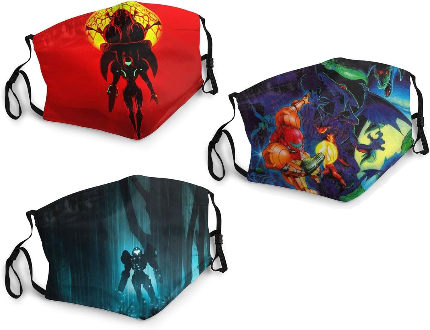 3pcs Face Mask Washable Reusable Windproof Dustproof with 6 Filters Outdoor Sports