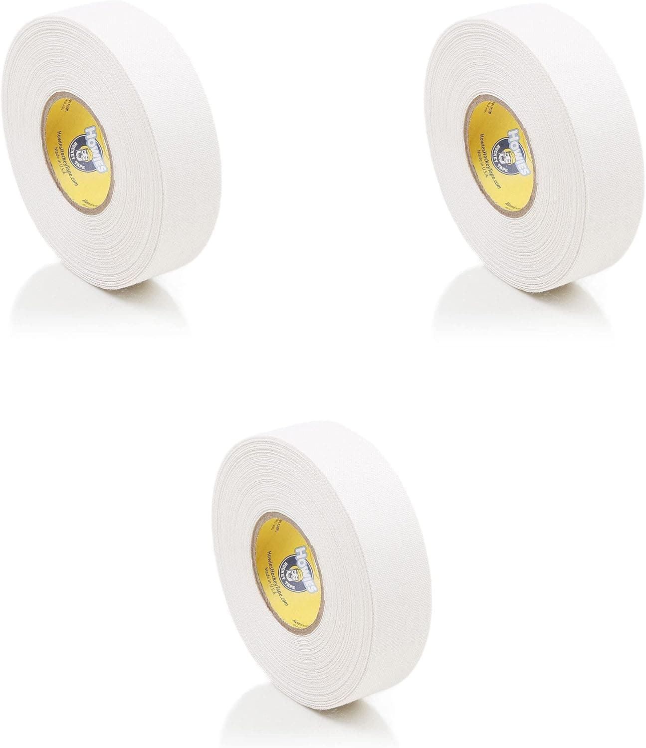 Howies Hockey Stick Tape Premium Cloth White 1" x 24yd (75') 3-Pack