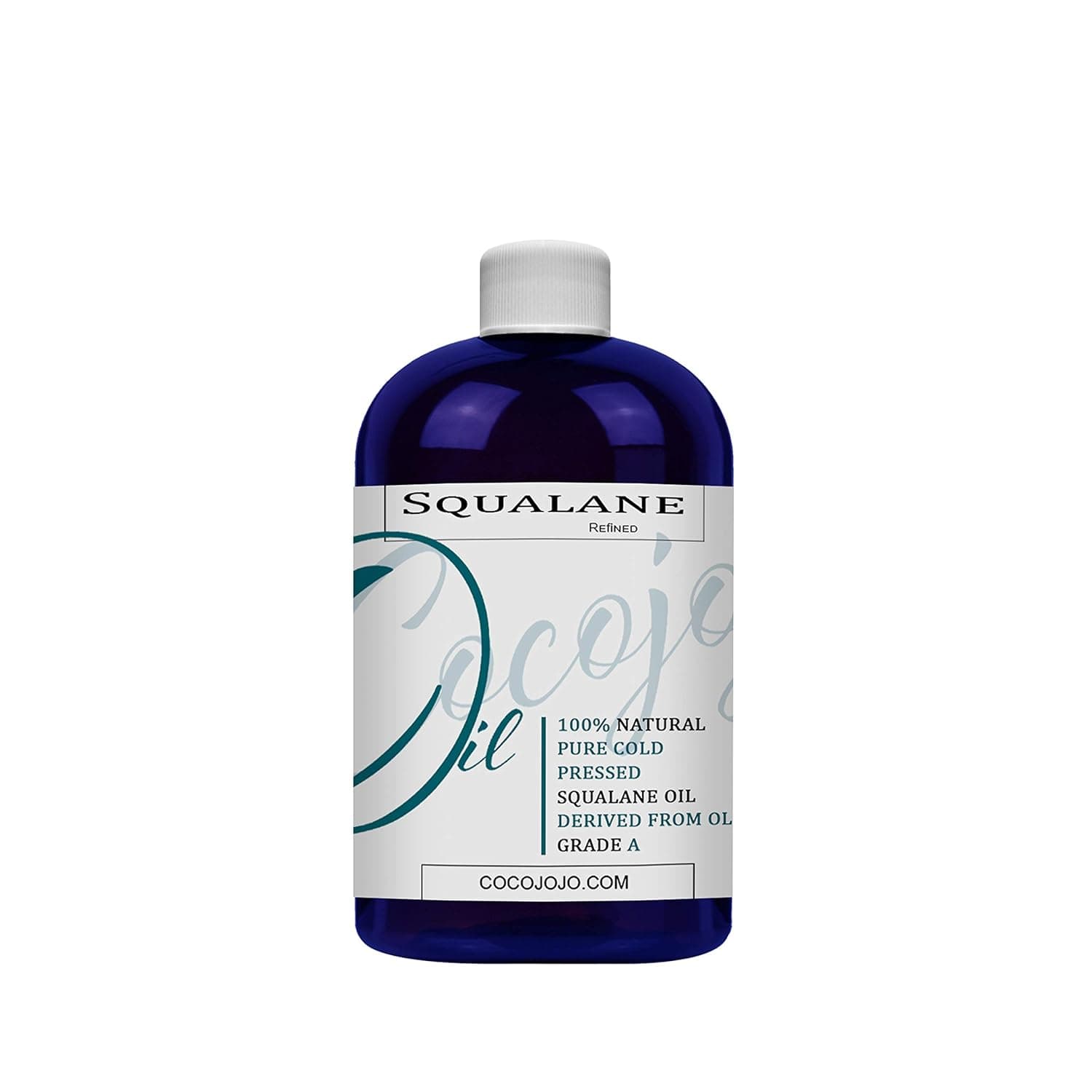 Dr Joe Lab Squalane Oil 100% Pure Plant Derived Refined Cold Pressed Squalene From Olives Vegan Undiluted Bulk Carrier Oil for Face Skin Hair Body Cosmetics Natural Cleanser Moisturizer (8 oz)