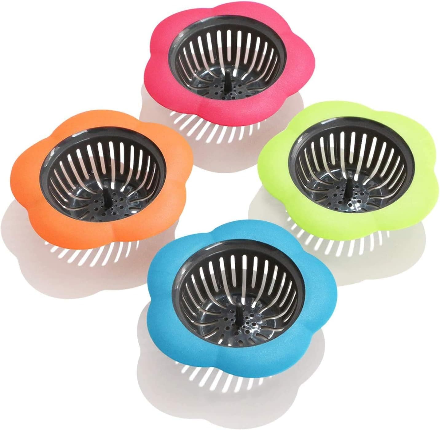 Betwoo Plastic Sink Strainer Kitchen Easy Clean Sink Drain Filter Basket (4 Pack)
